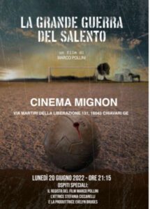 A Chiavari il film "La grande guerra del Salento"