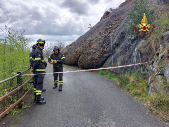 Frana a Gneo Superiore: strada chiusa