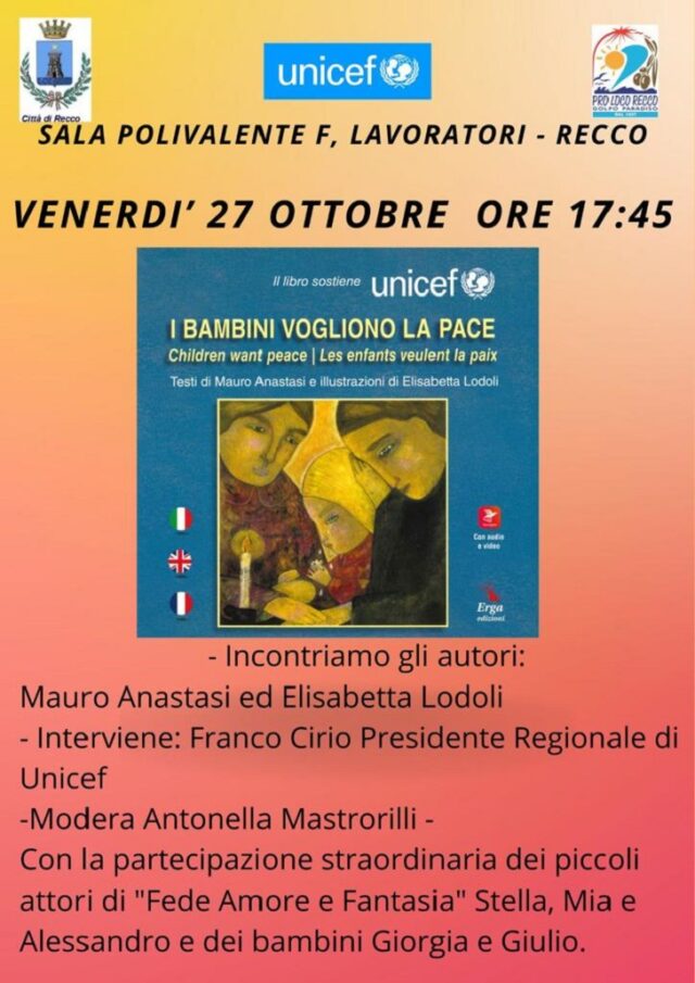 Recco, presentazione del libro illustrato: I bambini vogliono la pace