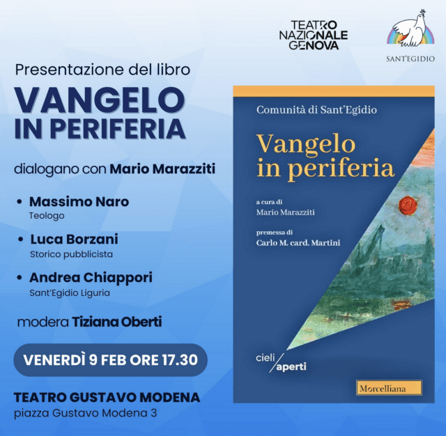 Sant'Egidio, domani al Modena presentazione libro Vangelo in periferia