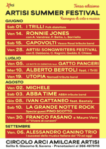 Artisi Summer Festival 2024-Calendario