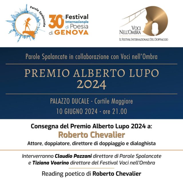 A Roberto Chevalier il premio Alberto Lupo