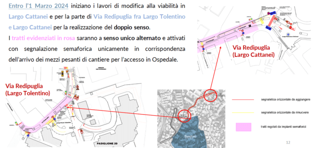 Modifiche alla viabilità per i lavori del Gaslini, le strade interessate Via Redipuglia, Largo Tolentino e Largo Cattanei