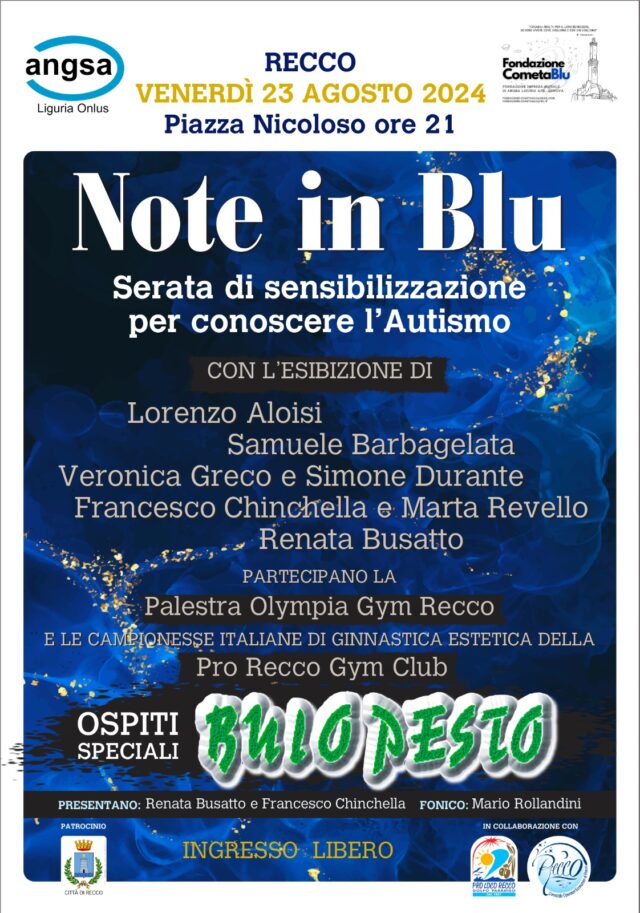 Recco si tinge di blu per l'autismo: una serata tra musica e riflessioni