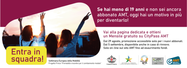 Amt, abbonamento mensile gratuito per Under 19