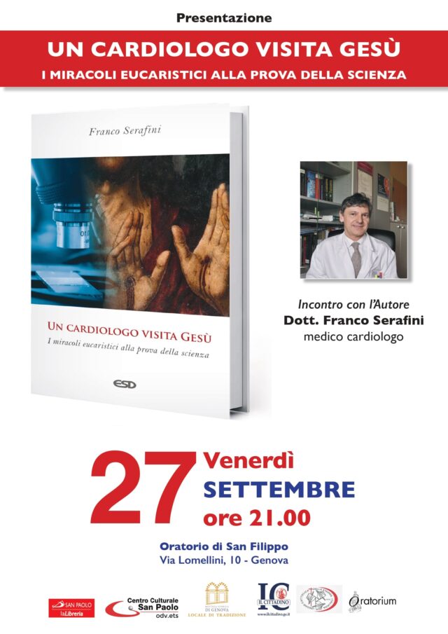 Un cardiologo visita GESU' venerdì 27 alle 21 all'Oratorio San Filippo di Genova, ma davvero qualcuno ha sottoposto Cristo ad un check-up?