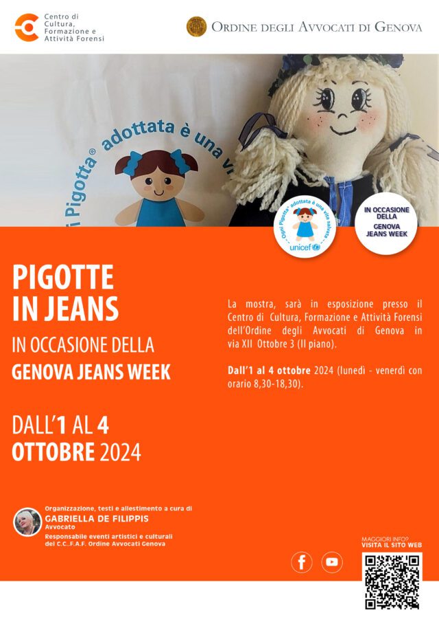 Pigotte in JEANS e Dipinto in JEANS In occasione della “Genova JEANS Week”