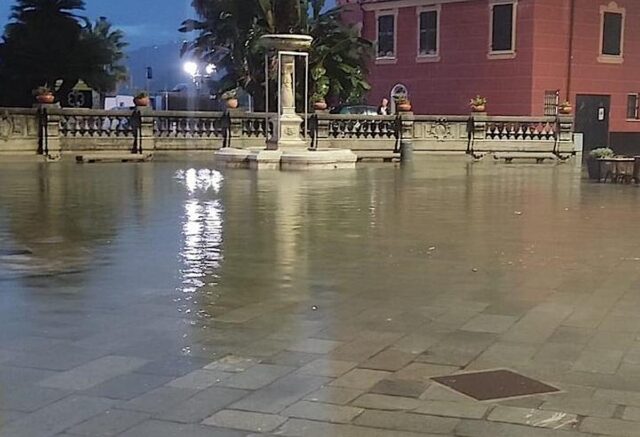 Sestri Levante: bomba d’acqua ieri sera, alcune strade allagate