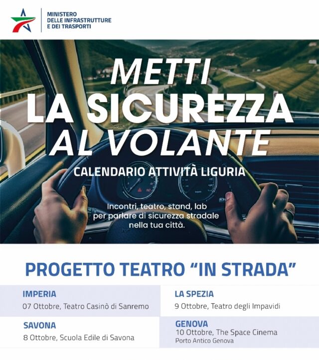 Dalla Liguria parte il progetto MIT sulla sicurezza stradale