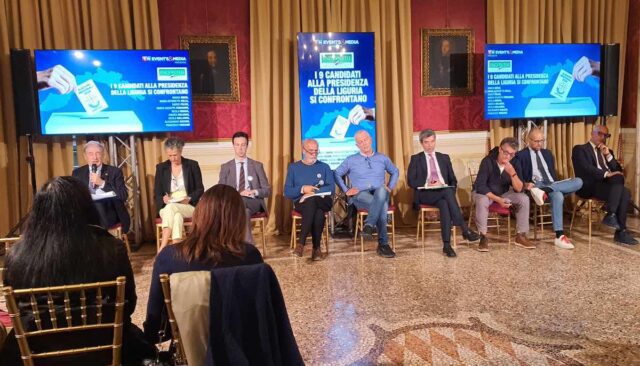 A Palazzo Pallavicino incontro dei candidati alla presidenza della Regione