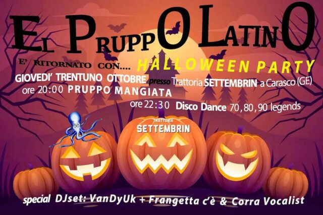 Da Settembrin di Carasco giovedì 31 ottobre l’Halloween Party