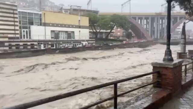 Recco e Sori: torrenti tracimati, rischio per il Boate a Rapallo