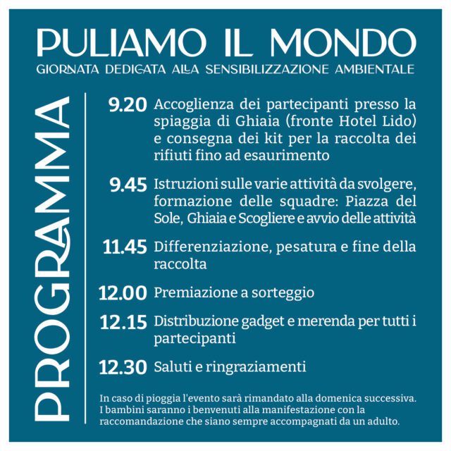 Il 10 novembre ritorna a Santa Margherita Ligure “Puliamo il Mondo”