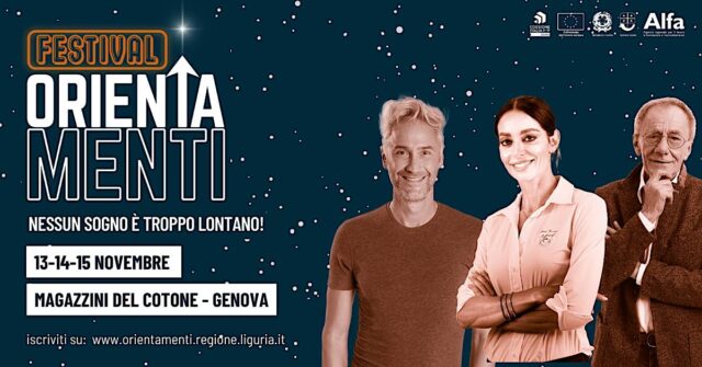 Festival Orientamenti 2024: appuntamento al Porto Antico dal 13 al 15 novembre