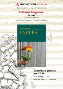 Presentazione del libro La cura di Stefania Magnone-Locandina Mondadori Sestri Ponente