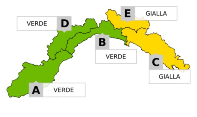 Allerta Gialla sui Bacini Medi e Grandi del Levante da lunedì 27 gennaio