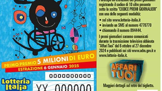 Lotteria Italia 2024, i biglietti vincenti di Terza e Quarta categoria